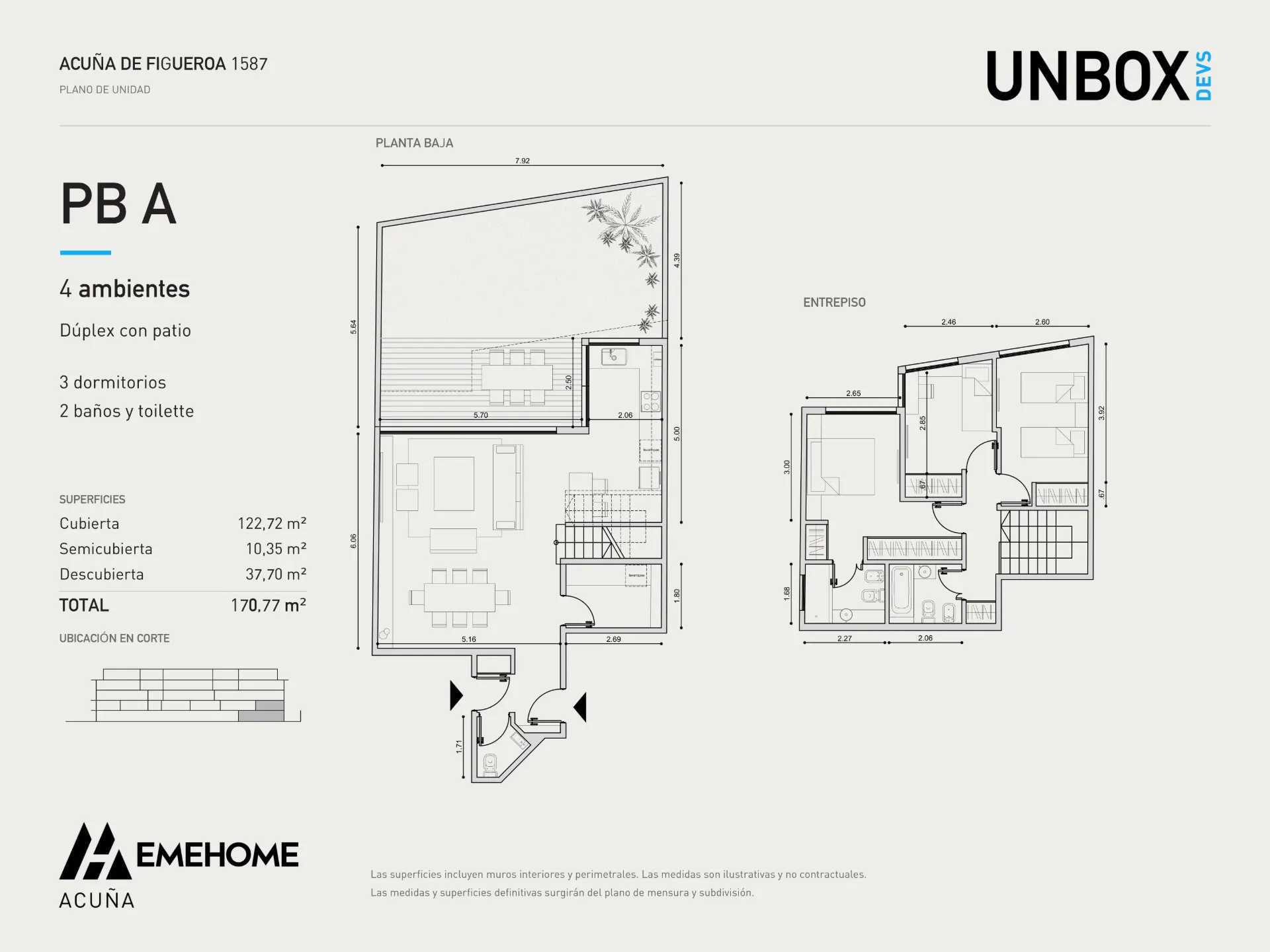 EMEHOME ACUÑA-PB A-4 AMB-170,77m2