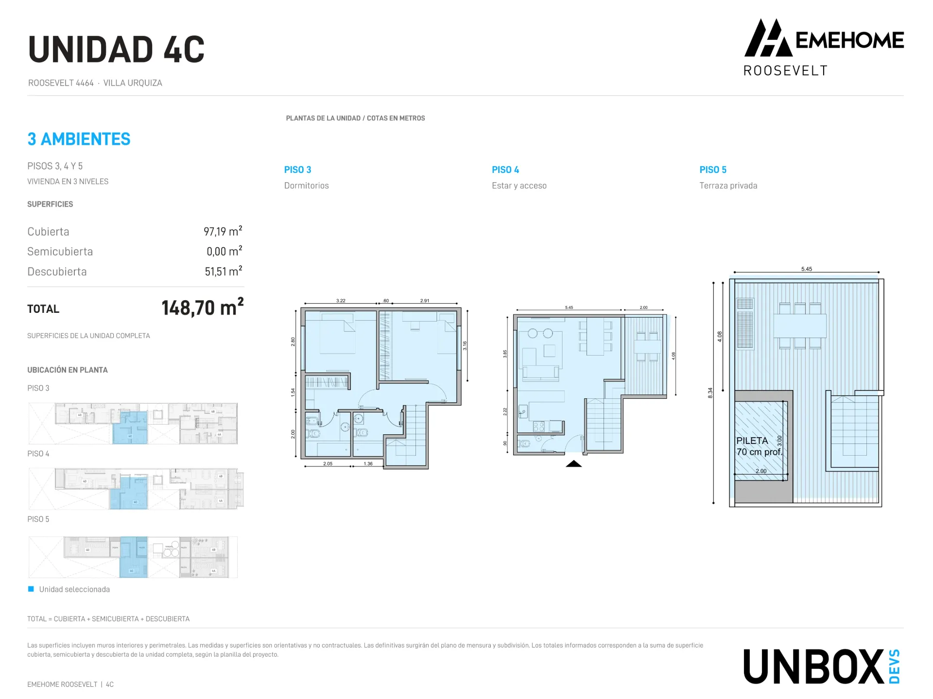 [RO_D_04C_3] EMEHOME ROOSEVELT-4 C-3 AMB-148,70m2