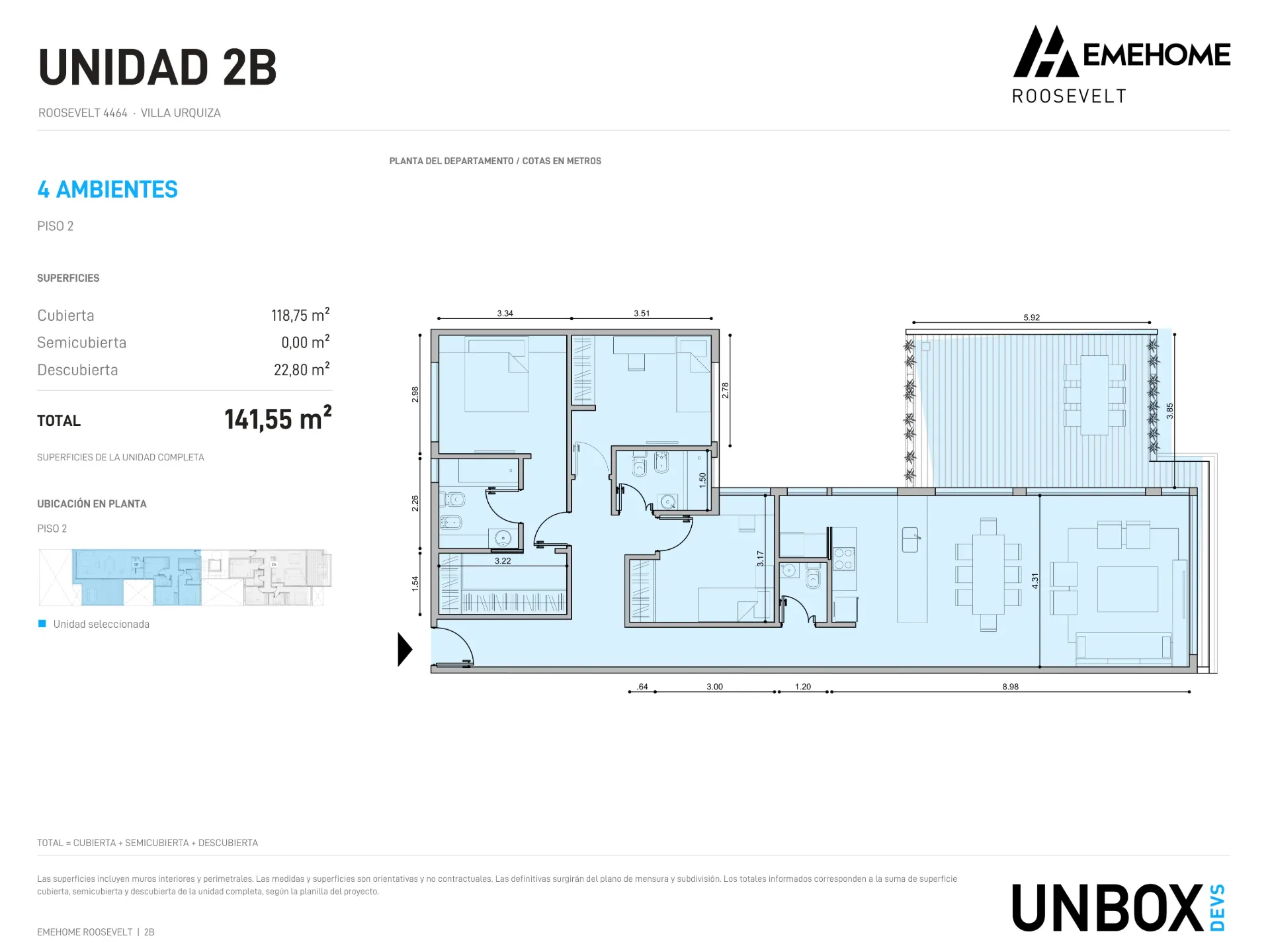 EMEHOME ROOSEVELT-2 B-4 AMB-141,55m2
