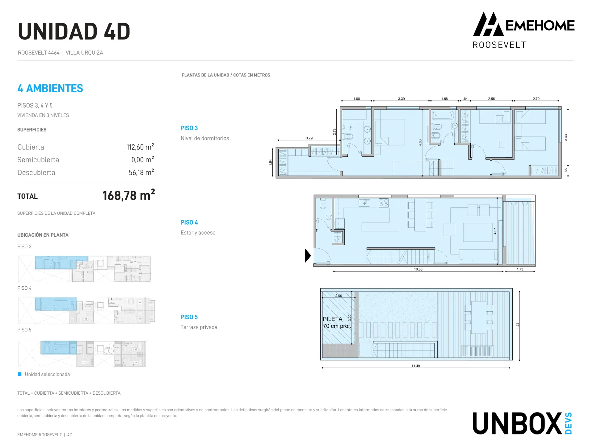 EMEHOME ROOSEVELT-4 D-4 AMB-168,78m2